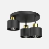 Lampa sufitowa czarno-złota PARKLA DREK III