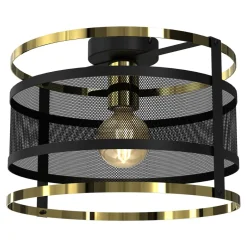 Lampa sufitowa czarno-złota RIM