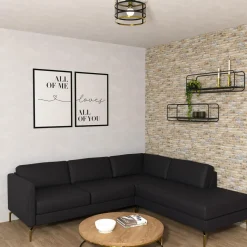 Lampa sufitowa czarno-złota RIM