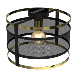 Lampa sufitowa czarno-złota RIM
