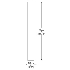 Lampa sufitowa długa tuba chrom LOYA 55 cm
