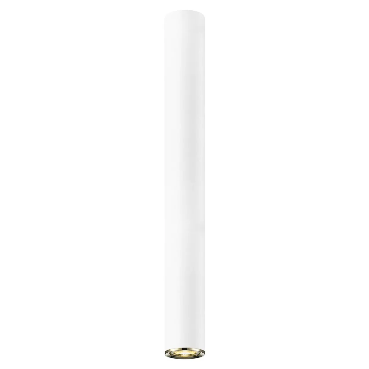 Lampa sufitowa długa tuba biało-złota LOYA 55 cm
