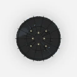 Lampa sufitowa dymione szkło czarna NIRA φ43 cm