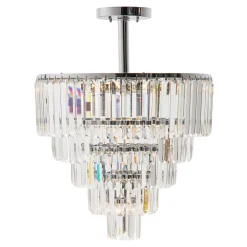 Lampa sufitowa glamour chrom AMEDEO 50 cm
