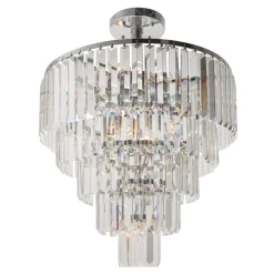 Lampa sufitowa glamour chrom AMEDEO 50 cm