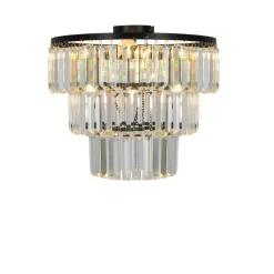 Lampa sufitowa glamour czarna TIFANNY