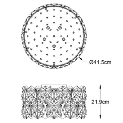 Lampa sufitowa glamour DAVI