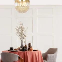 Lampa sufitowa glamour złota CHARLOTTE 50 cm