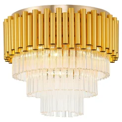 Lampa sufitowa glamour złota PRIMA
