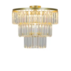 Lampa sufitowa glamour złota TIFANNY