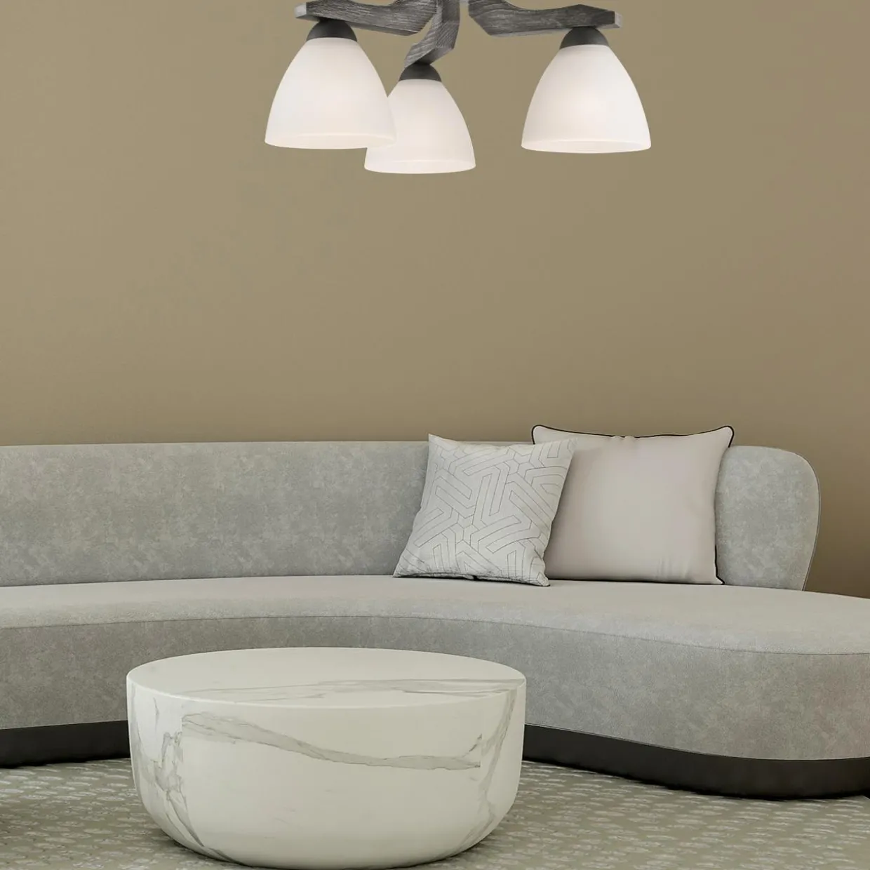 Lampa sufitowa grafitowo-biała ADRIANO 3