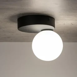 Lampa sufitowa kula czarna BIANCA