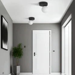 Lampa sufitowa kula czarna BIANCA