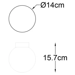 Lampa sufitowa kula złota ARCTURUS