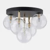 Lampa sufitowa kule czarno-złota NILOS 5