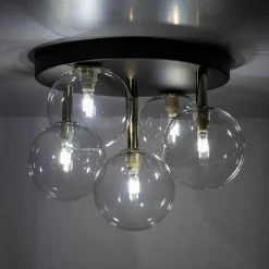 Lampa sufitowa kule czarno-złota NILOS 5