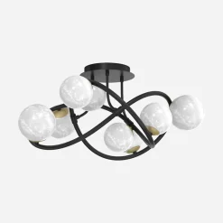 Lampa sufitowa kule czarno-złota NISYRO 8