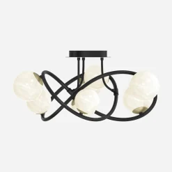 Lampa sufitowa kule czarno-złota NISYRO 8