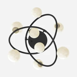 Lampa sufitowa kule czarno-złota NISYRO 8