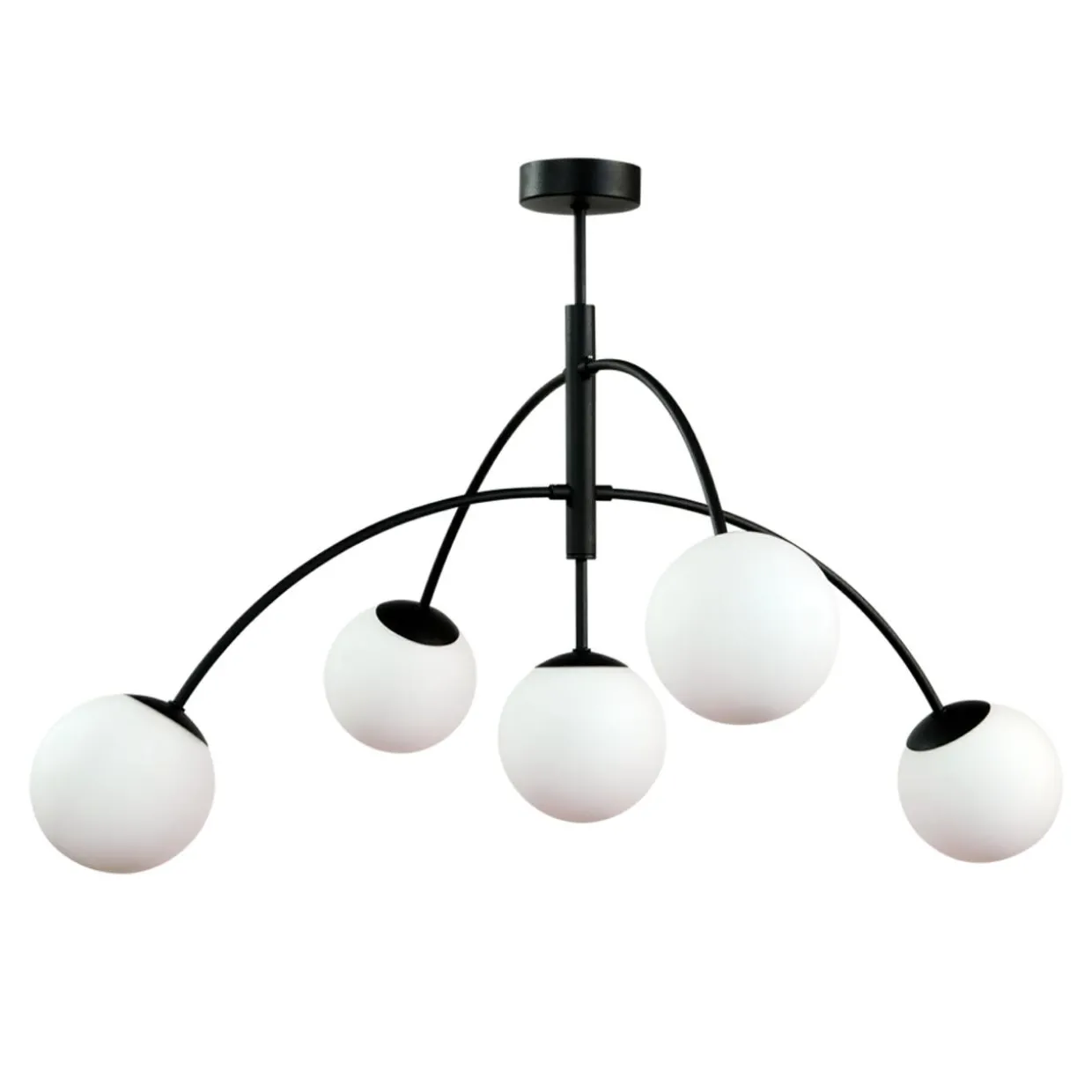 Lampa sufitowa kule czarna VOLTA 5