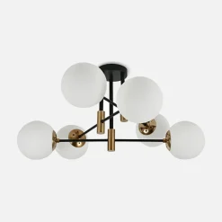 Lampa sufitowa kule czarno-złota DORADO 6