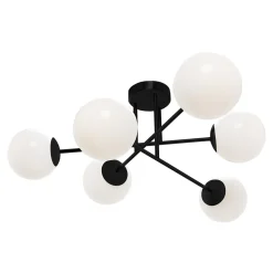 Lampa sufitowa kule czarno-biała RICO 6