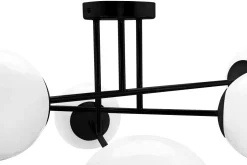 Lampa sufitowa kule czarno-biała RICO 6