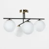 Lampa sufitowa kule 4-punktowa czarno-złota AURORA