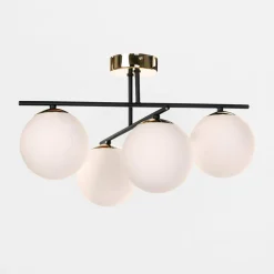 Lampa sufitowa kule 4-punktowa czarno-złota AURORA