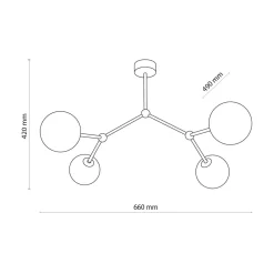Lampa sufitowa kule złota FAIRY IV
