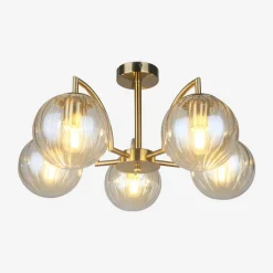 Lampa sufitowa kule złota TORA 5