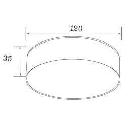 Lampa sufitowa LED barwa neutralna 4000K czarna SOLARI 12 cm