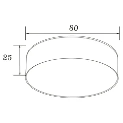 Lampa sufitowa LED barwa neutralna 4000K czarna SOLARI 8 cm