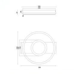 Lampa sufitowa LED biała WHEELER