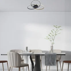 Lampa sufitowa LED BOLD czarno-złota