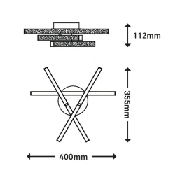 Lampa sufitowa LED brokat chrom REY 40 cm