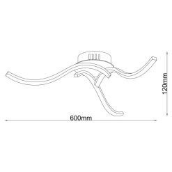 Lampa sufitowa LED chrom FOCUS 3