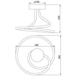 Lampa sufitowa LED CLINT 36 cm