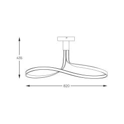Lampa sufitowa LED czarna VISO