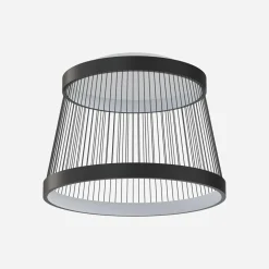 Lampa sufitowa LED czarna BALU z pilotem