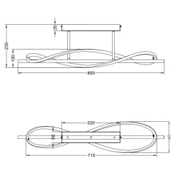 Lampa sufitowa LED czarna DOMENICO