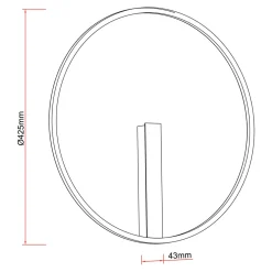 Lampa sufitowa LED czarna CORIT 42,5 cm