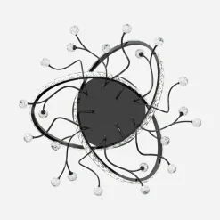 Lampa sufitowa LED czarna chrom MAIA z pilotem