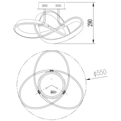 Lampa sufitowa LED INDIGO matowa czarna