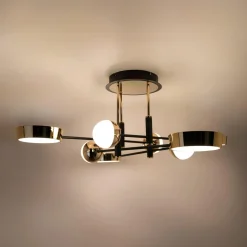 Lampa sufitowa LED LARA czarno-złota