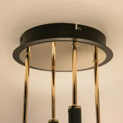 Lampa sufitowa LED LARA czarno-złota