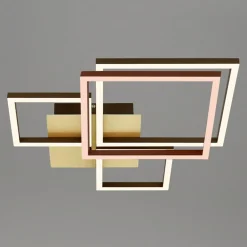 Lampa sufitowa LED obrotowa złoto brązowa FRAME 75 cm