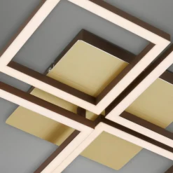 Lampa sufitowa LED obrotowa złoto brązowa FRAME 75 cm