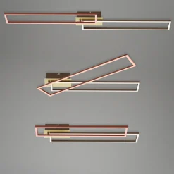 Lampa sufitowa LED obrotowa złoto brązowa FRAME 110 cm