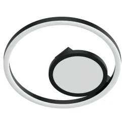 Lampa sufitowa LED pierścieniowa czarna DESIO 50 cm